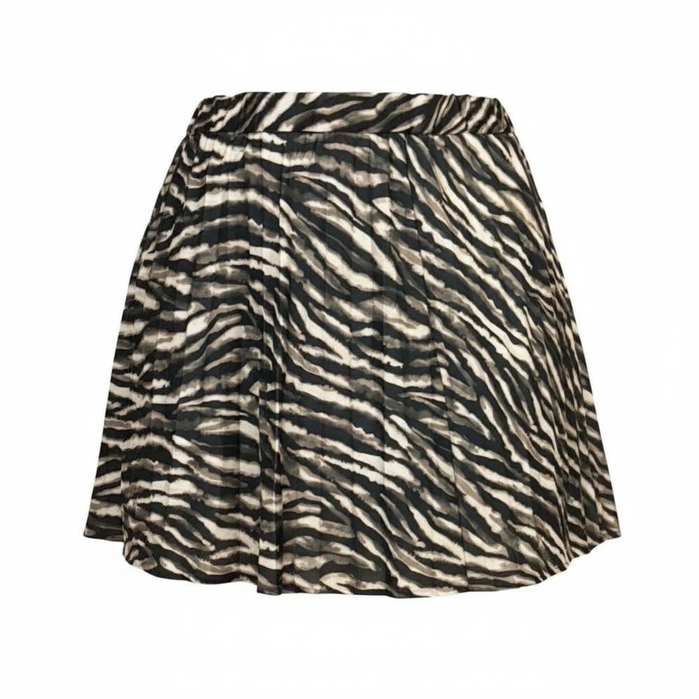 Zara zebra print pleated skort, small